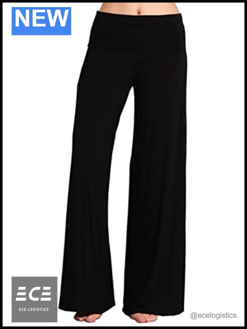 Womens Wide Leg Palazzo Lounge Pants Boho Hippie Pull On Relaxed Fit